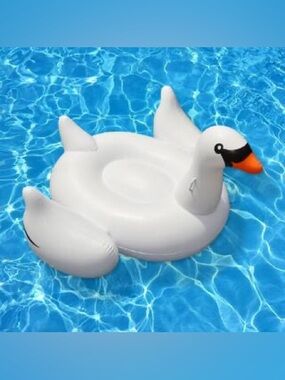 NEW Giant Oversized Swan Float Ride On Inflatable Pool Lake People Swimline 75”